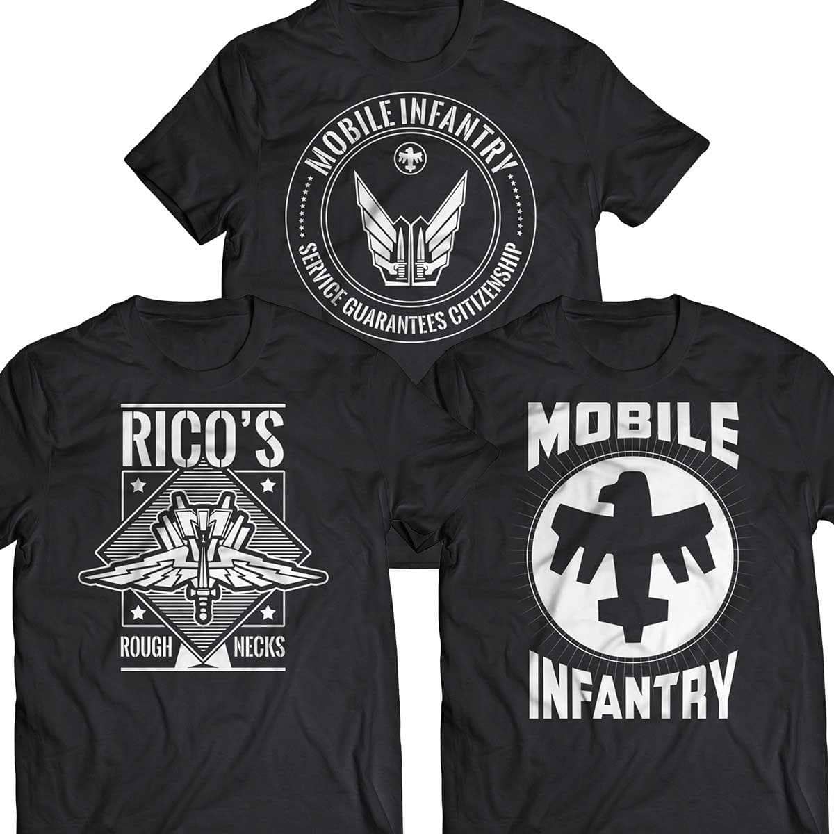 Camiseta Hombre Inspirada En Starship Troopers - 100% Algodón Premium, Estampado Artístico, Manga Corta
