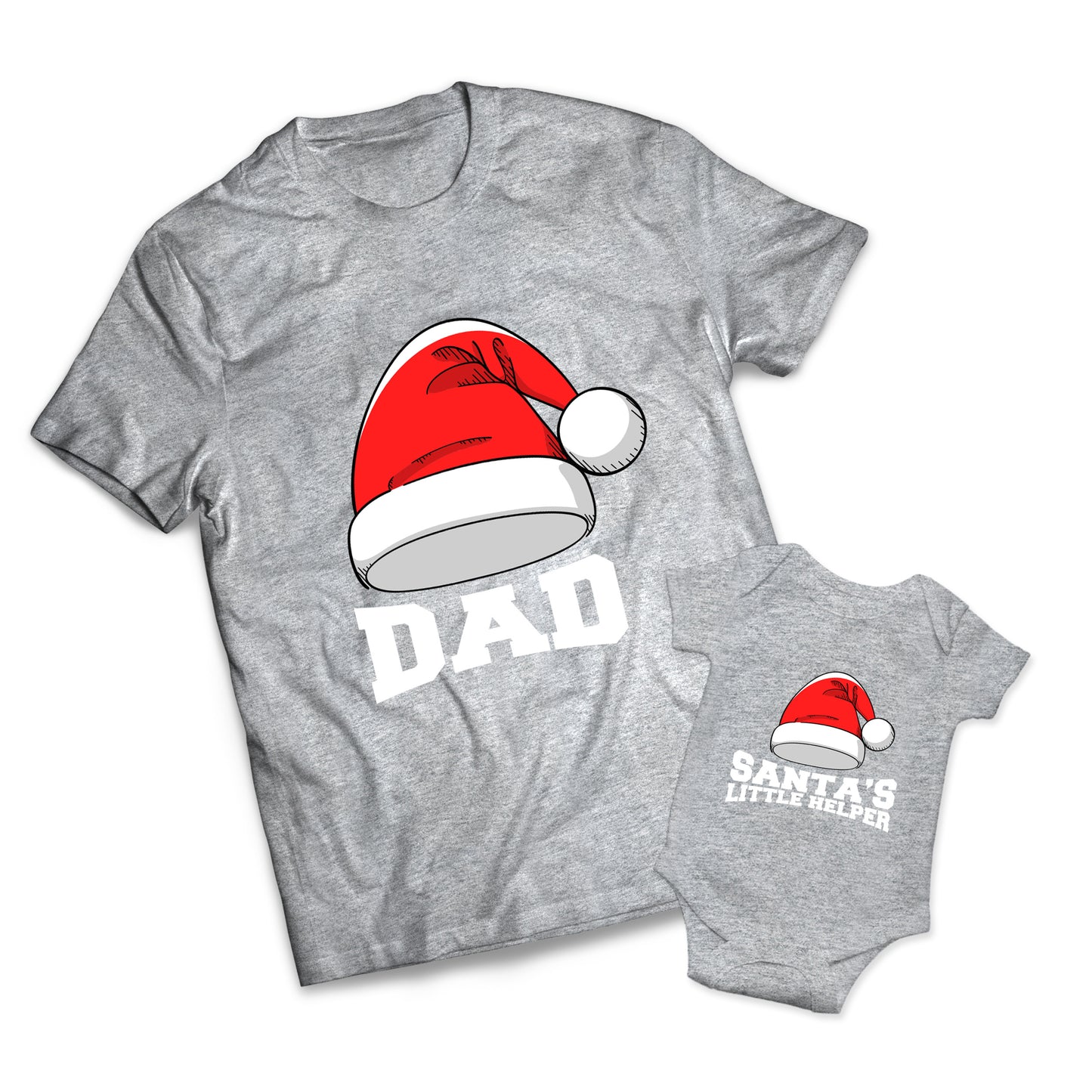 Santa's Little Helper Dad Set - Christmas - Matching Shirts