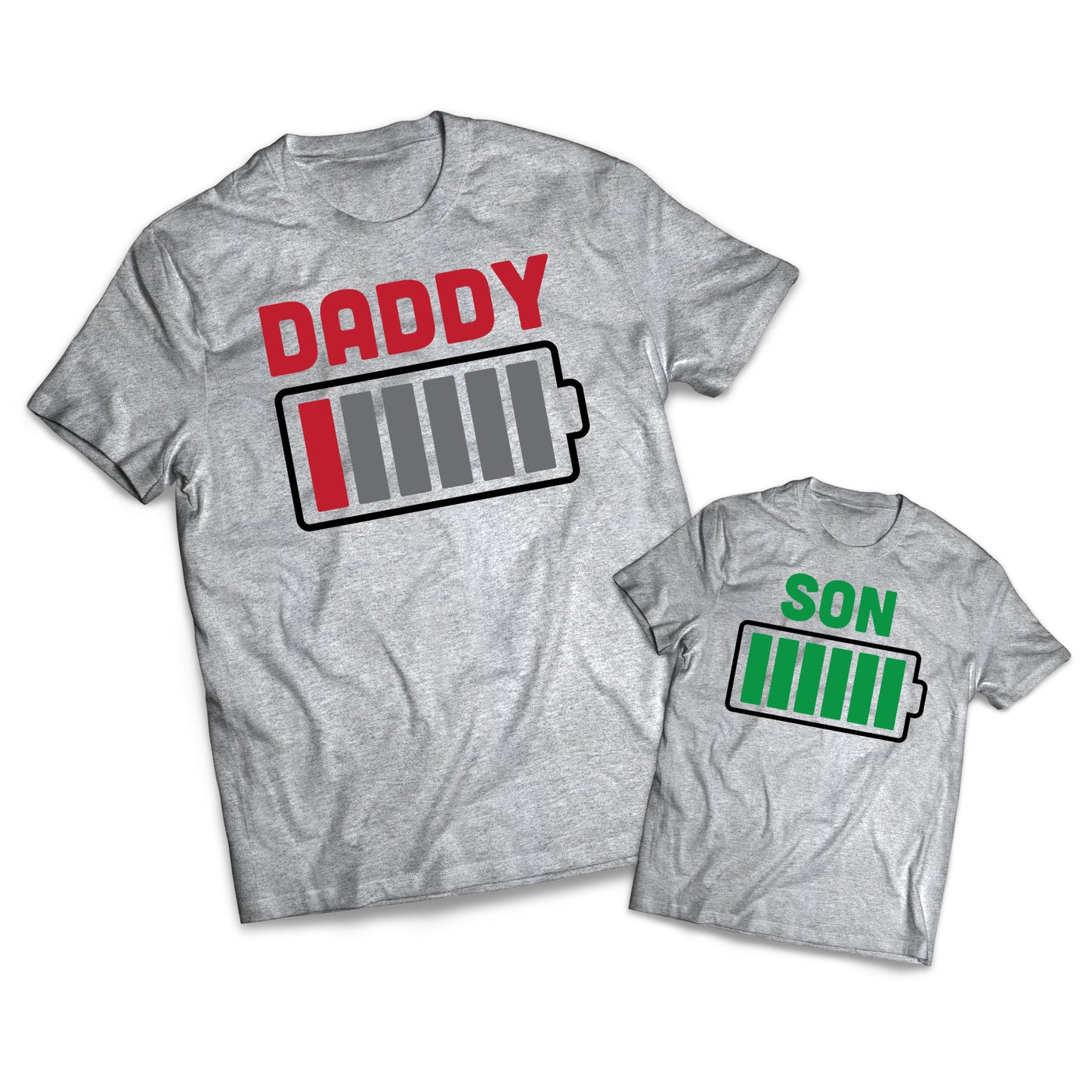 Battery Level Set - Dads - Kids Matching Shirts