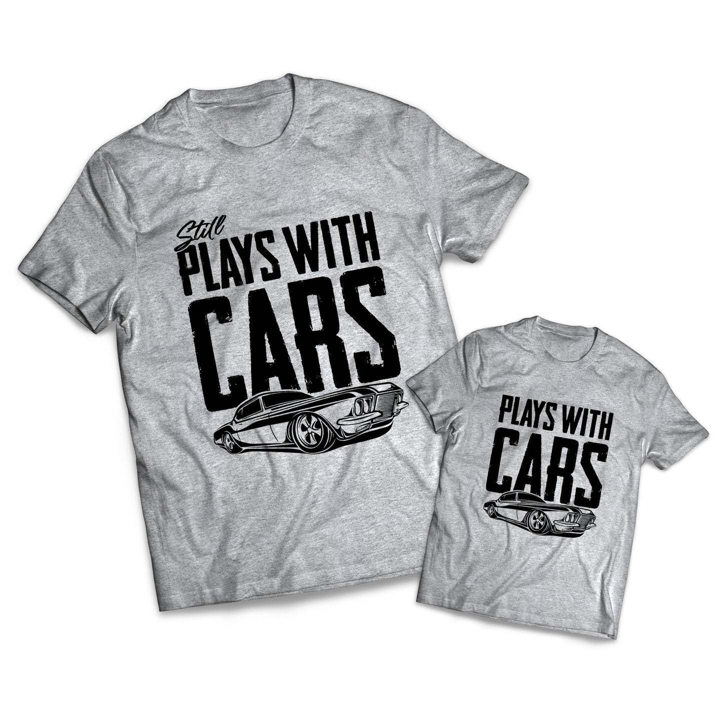 Plays With Cars Set - Dads - Matching Shirts