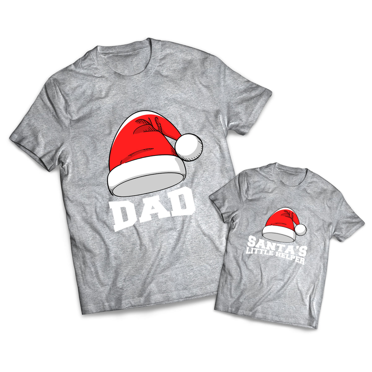 Santa's Little Helper Dad Set - Christmas - Matching Shirts