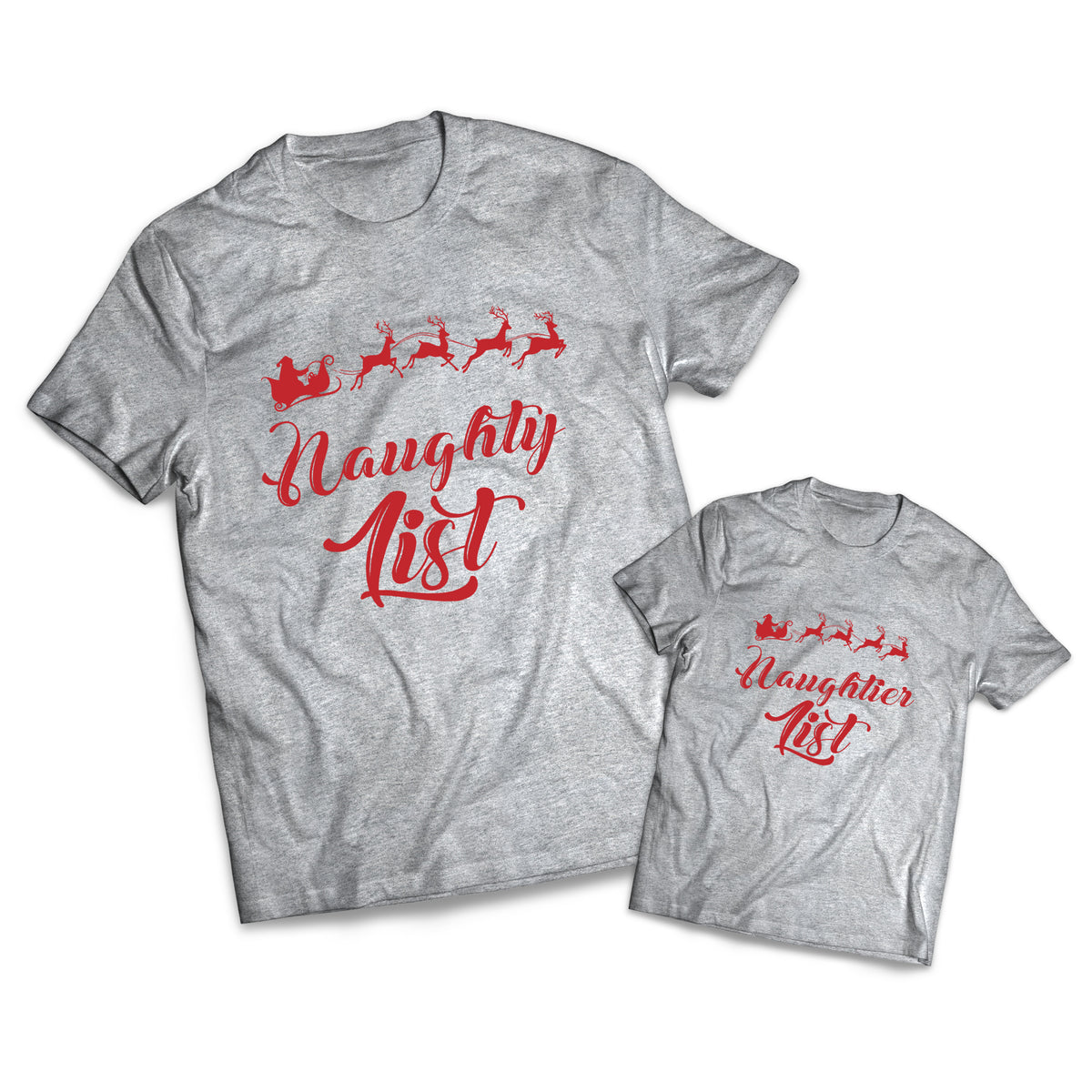 Naughty Naughtier List Set - Christmas - Matching Shirts