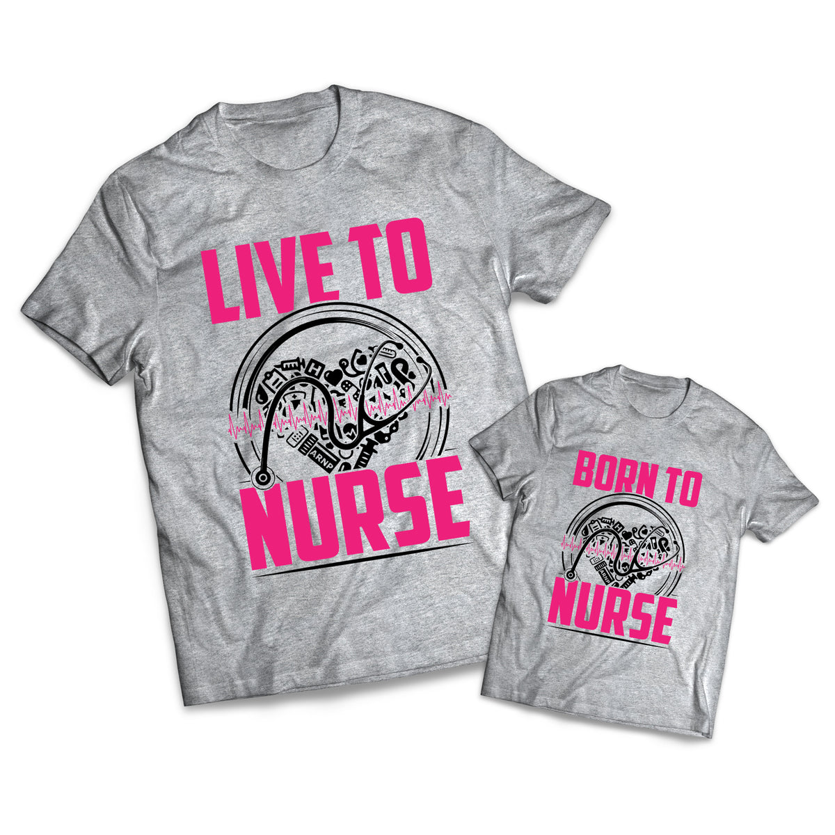 Born To Nurse Set - Nurses - Matching Shirts