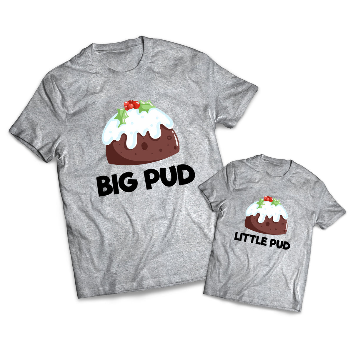 Big Pud Little Pud Set - Christmas - Matching Shirts