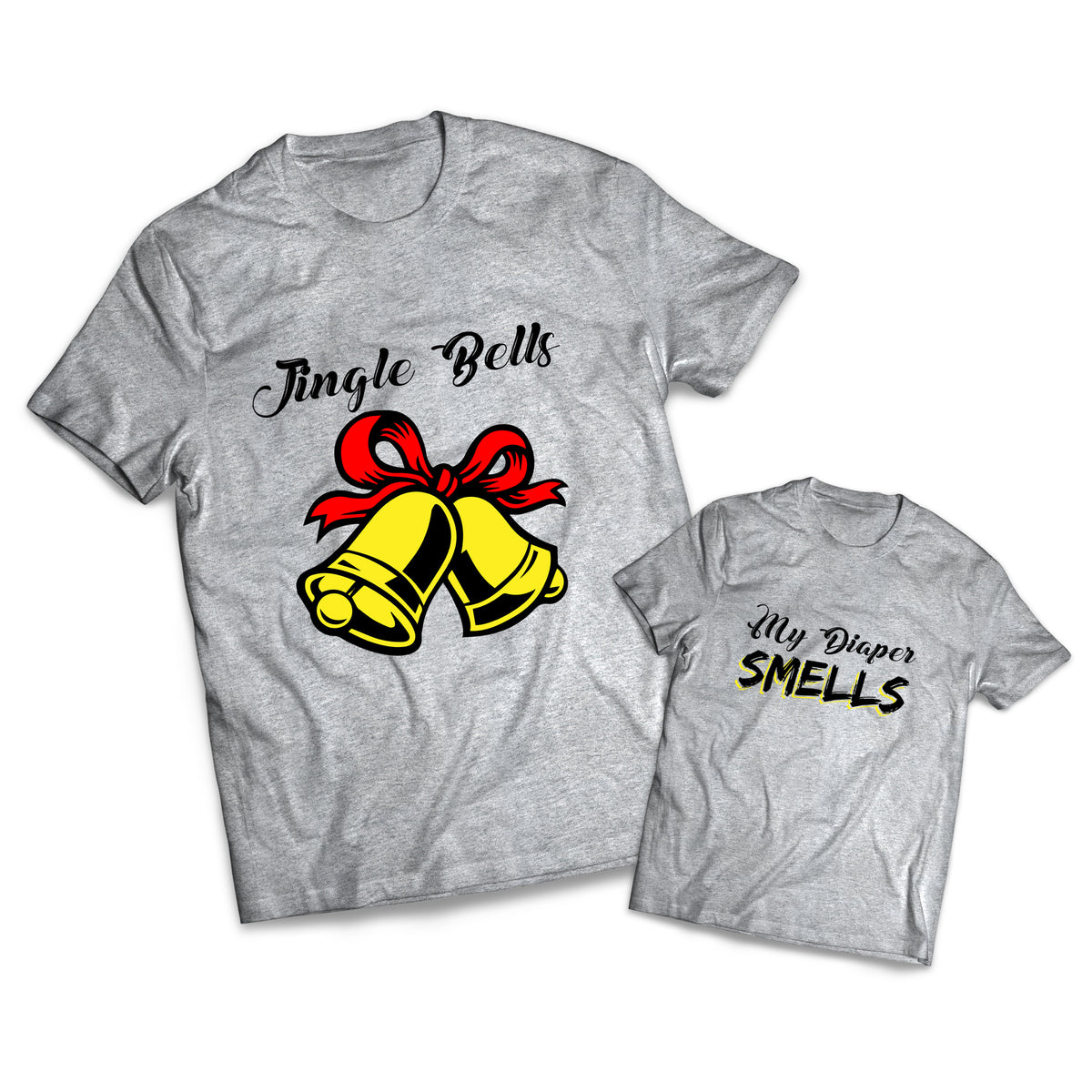 Jingle Bells Diaper Smells Set - Christmas - Matching Shirts