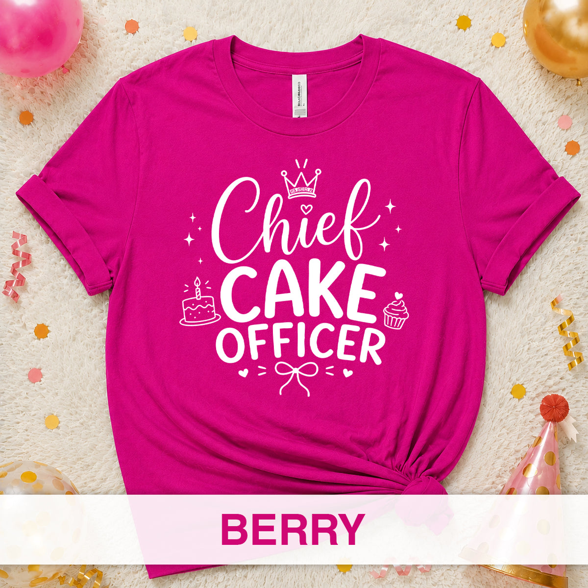 Chief Cake Officer - The Birthday Babe Crew Shirt