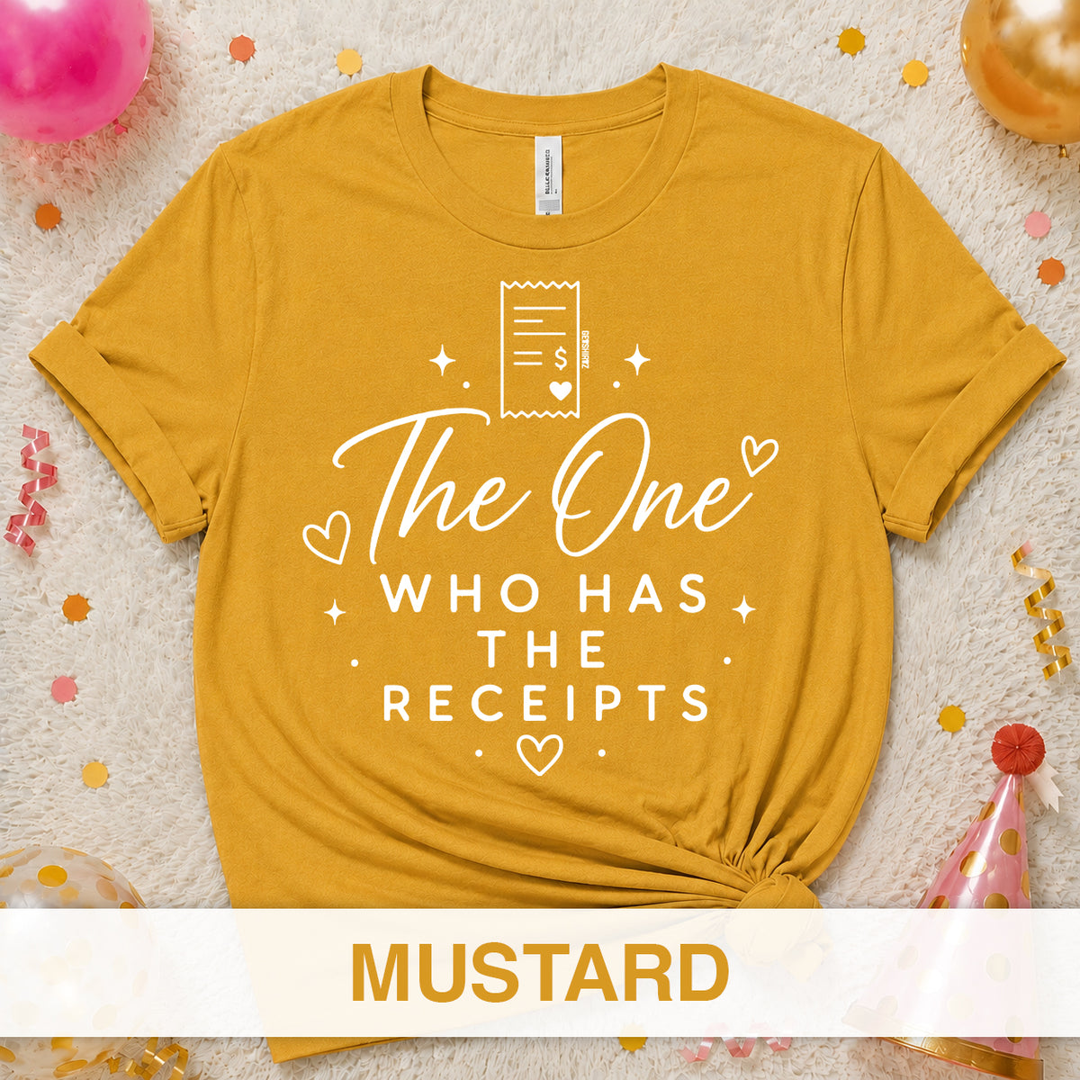 The One Who Has the Receipts - The One With the Bride’s Friends Shirt