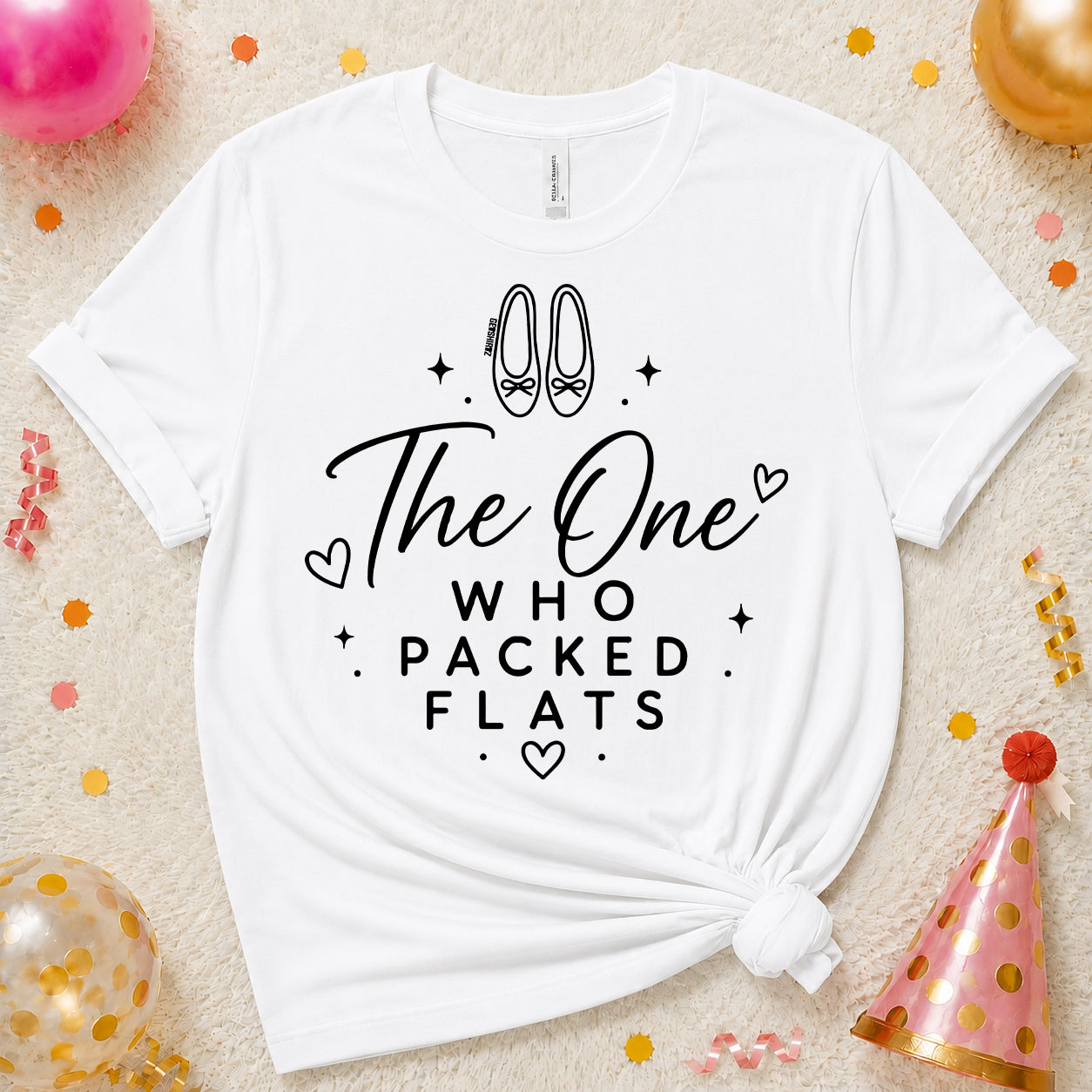 The One Who Packed Flats - The One With the Bride’s Friends Shirt