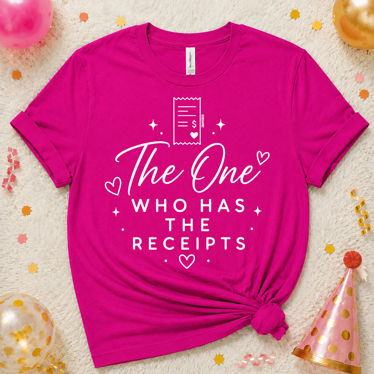 The One Who Has the Receipts - The One With the Bride’s Friends Shirt