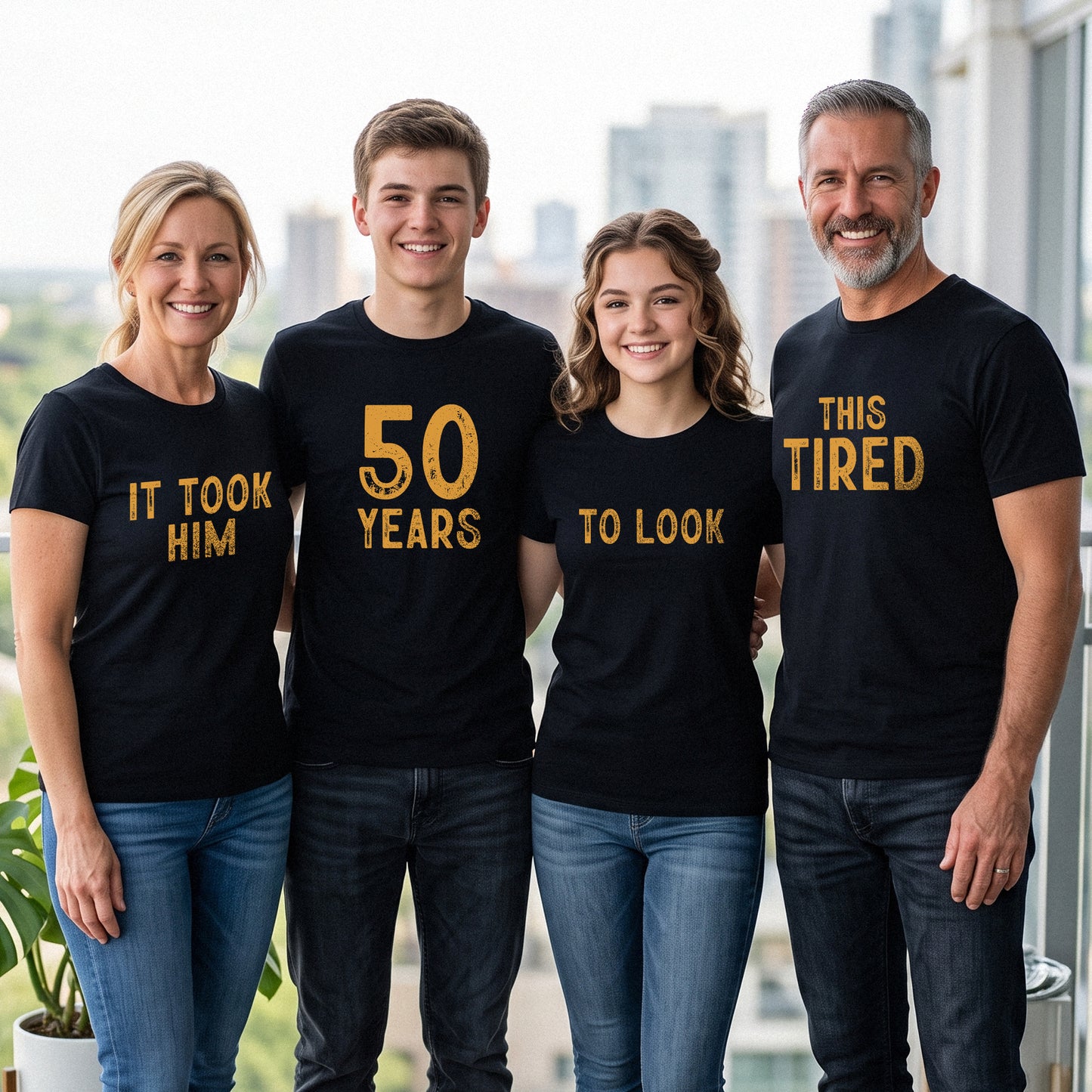 It Took Him 50 Years To Look This Tired Group Shirt