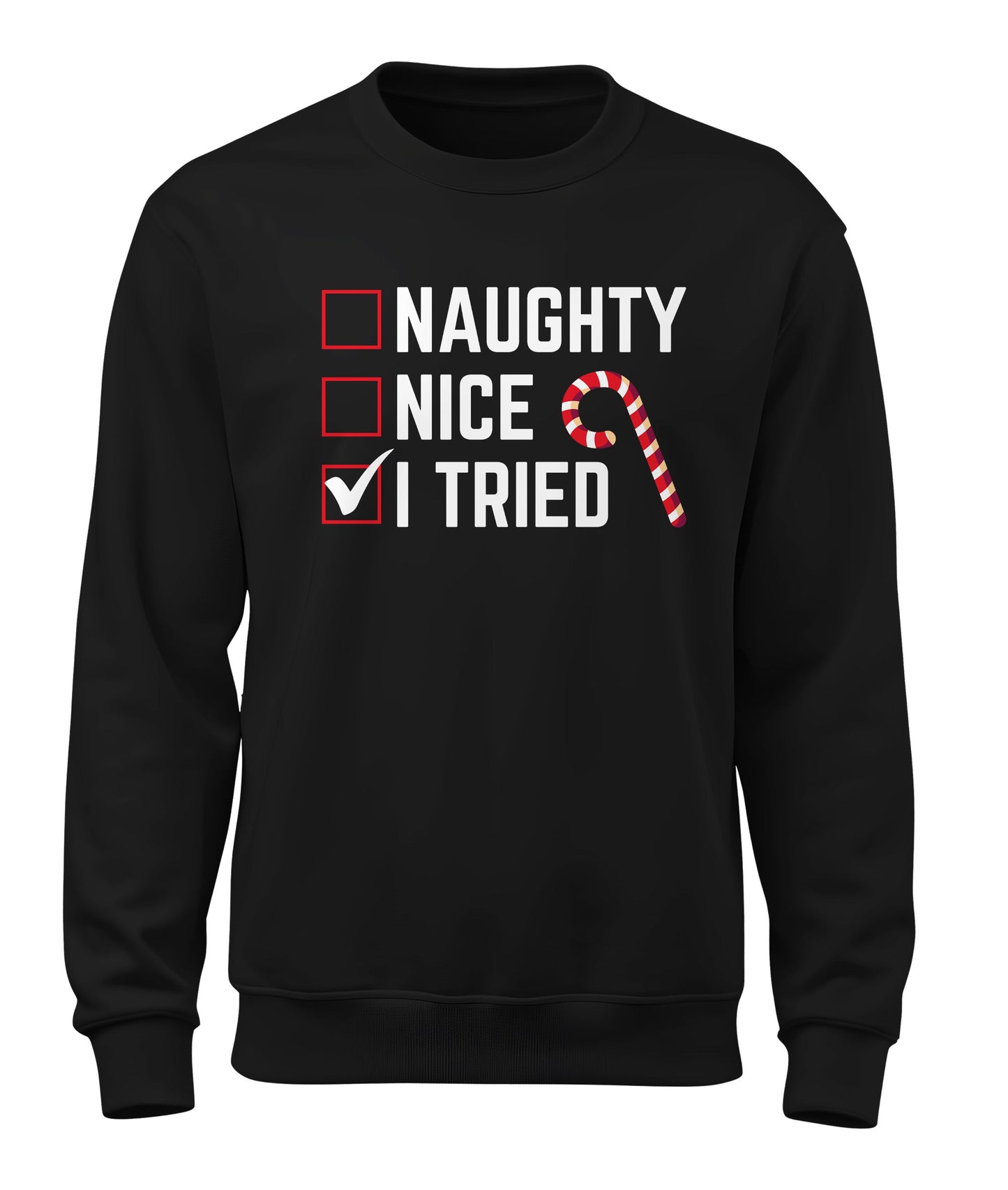 Naughty, Nice, I Tried Funny Christmas Shirt