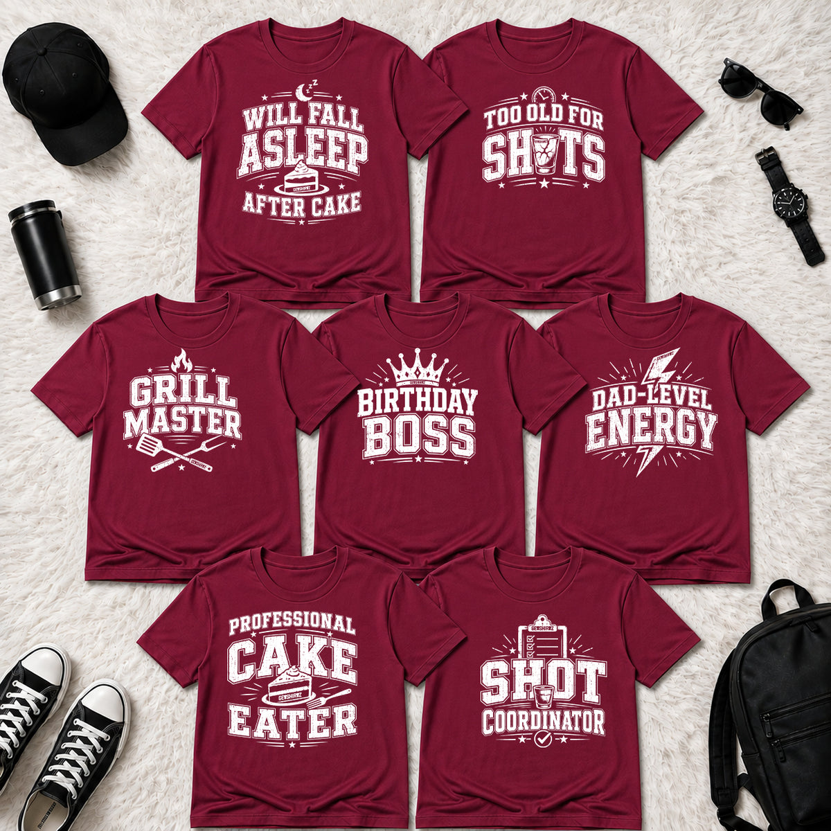 The Birthday Boss Crew Shirt Set