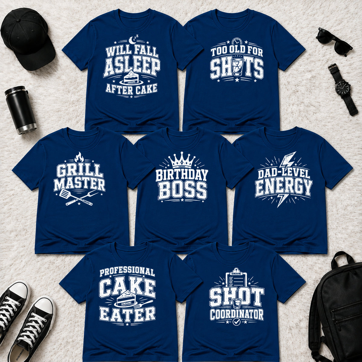 The Birthday Boss Crew Shirt Set