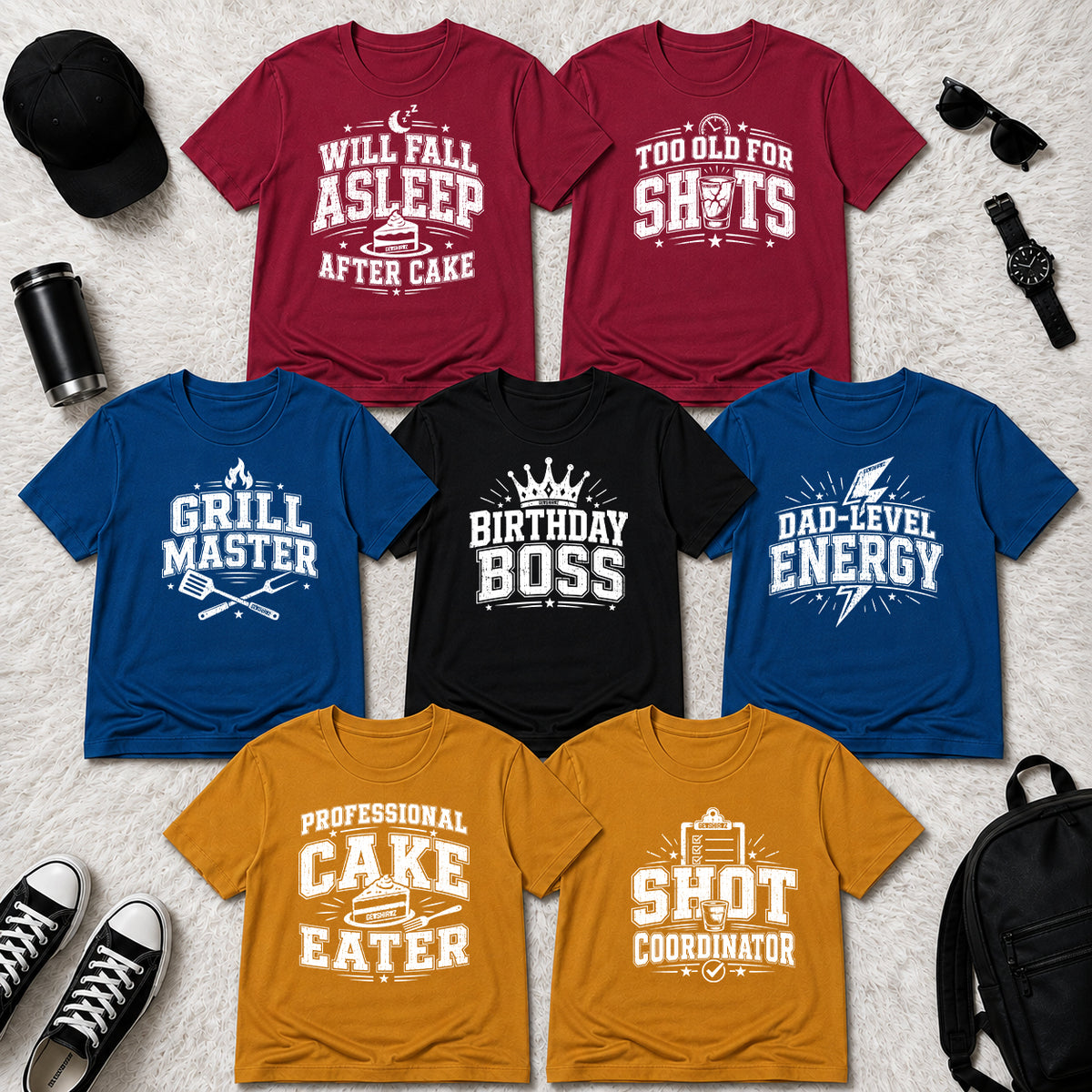 The Birthday Boss Crew Shirt Set