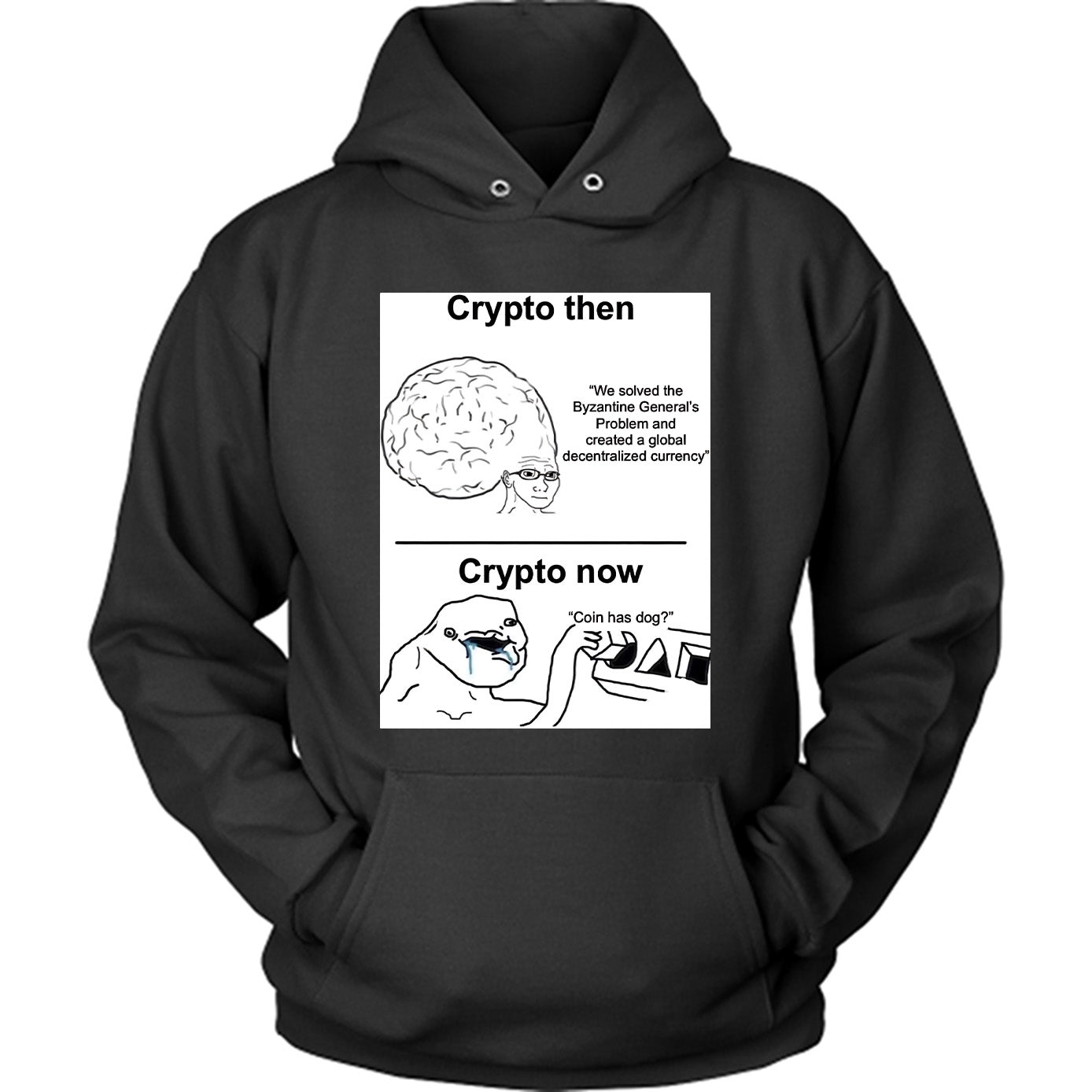 Crypto Then Vs Crypto Now Funny Shirt