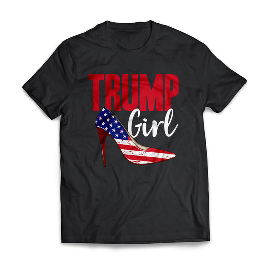 Trump Girl US Flag US Presidential Election T-shirt