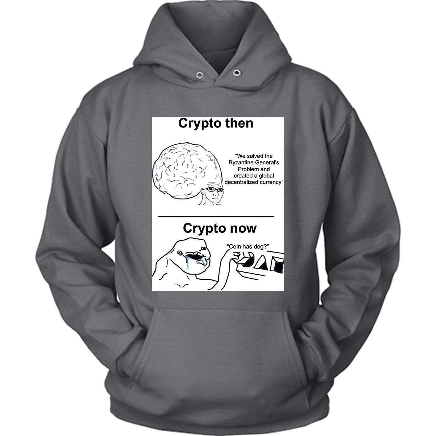 Crypto Then Vs Crypto Now Funny Shirt