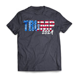 TRUMP Make America Great Again 2024 Flag US Presidential Election T-shirt for Republicans