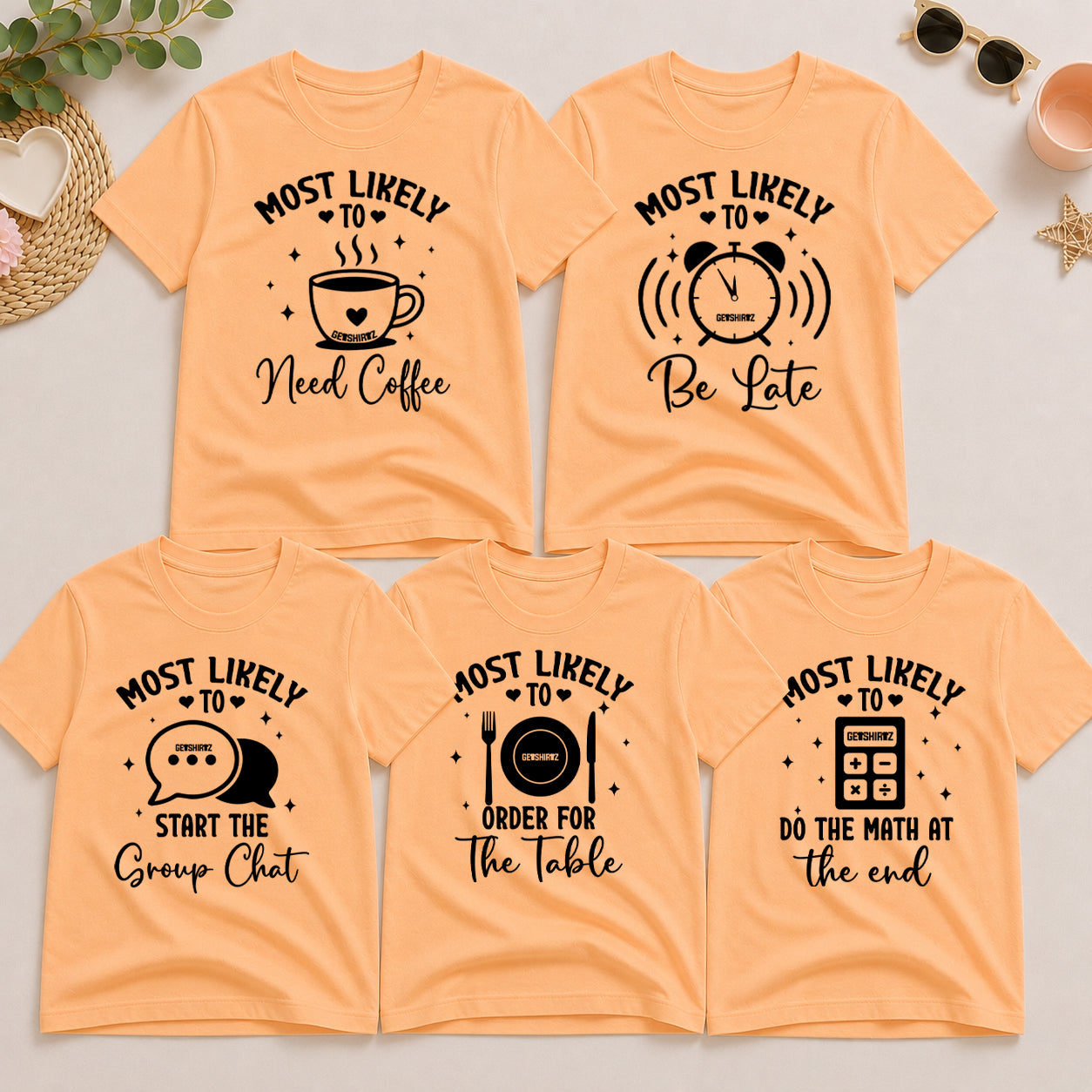 The Most Likely To Shirt Set: Eating Out Edition