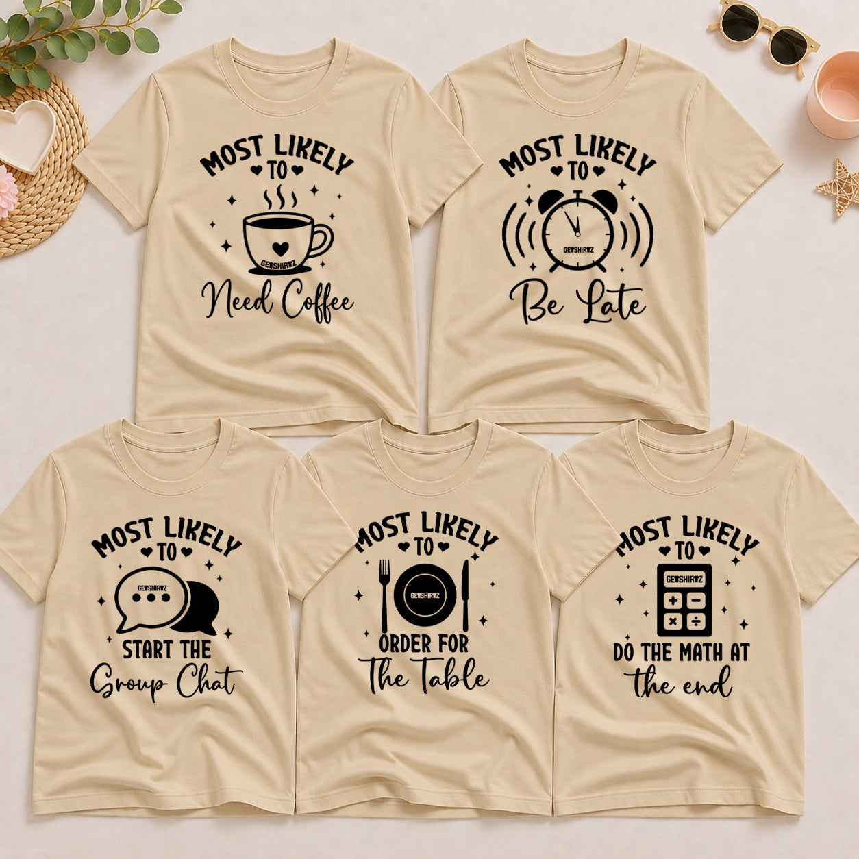 The Most Likely To Shirt Set: Eating Out Edition