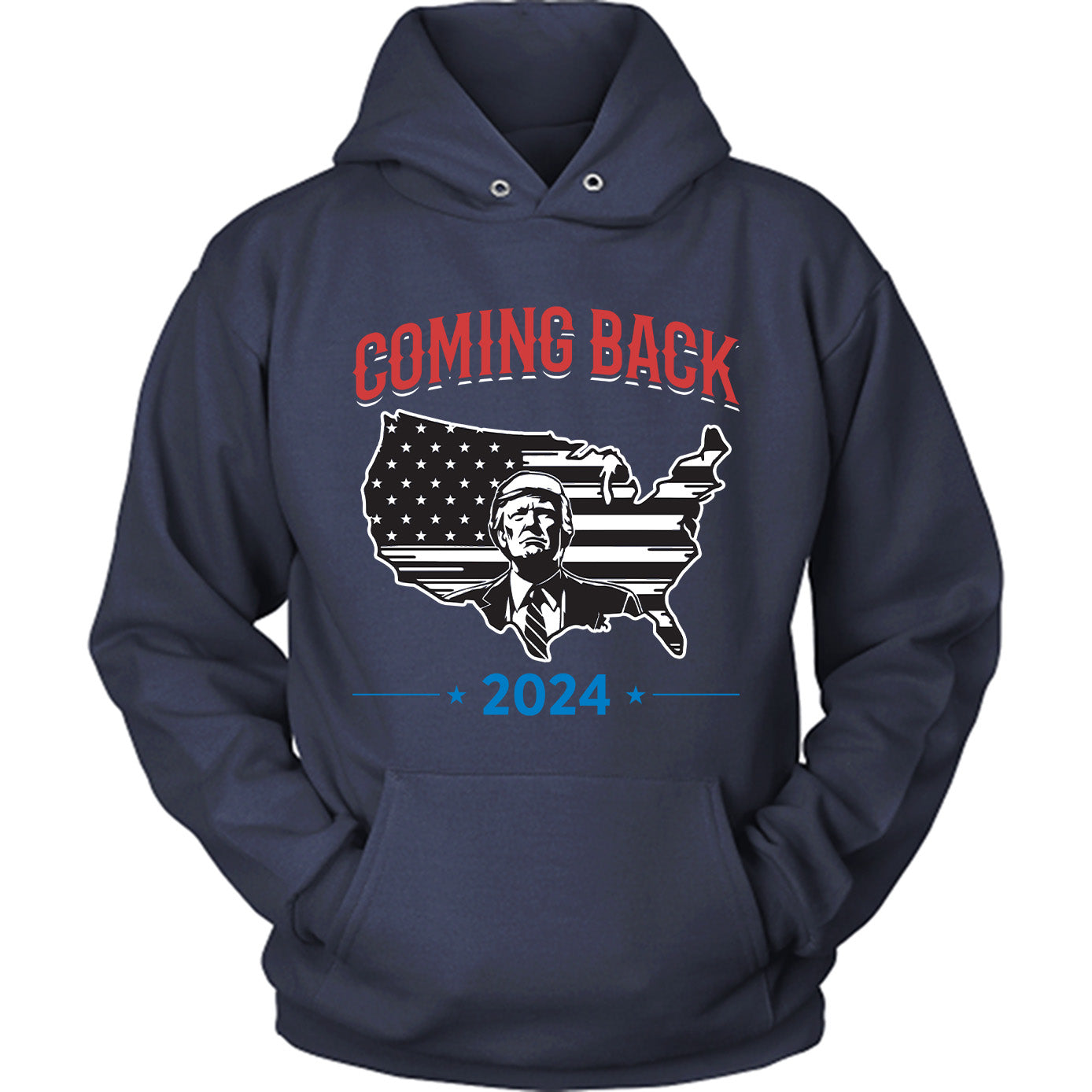 Coming Back 2024 Re-elect Donal Trump Election Day T-shirt