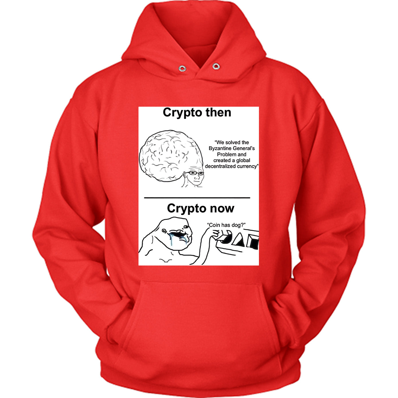 Crypto Then Vs Crypto Now Funny Shirt