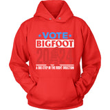 Vote Bigfoot 2024 A Big Step In The Right Direction Parody US Presidential Election T-shirt