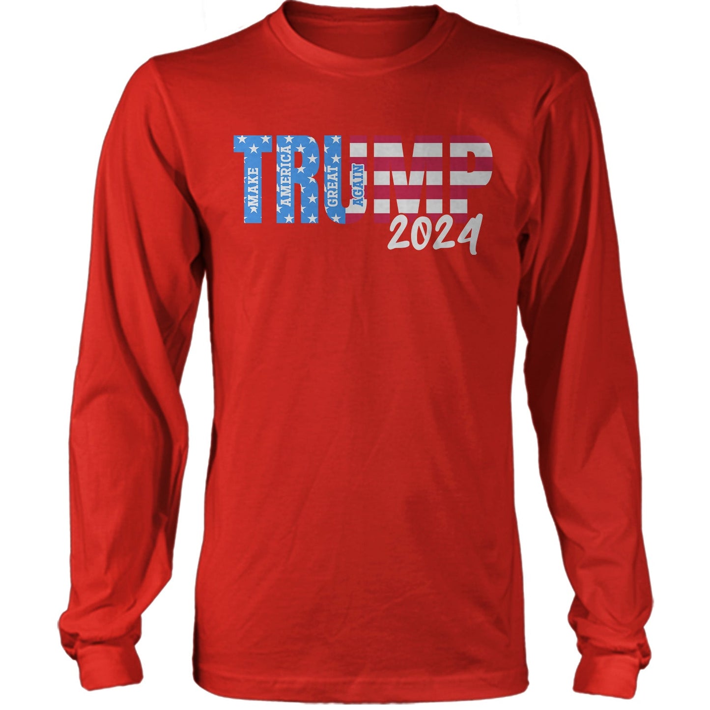 TRUMP Make America Great Again 2024 Flag US Presidential Election T-shirt for Republicans