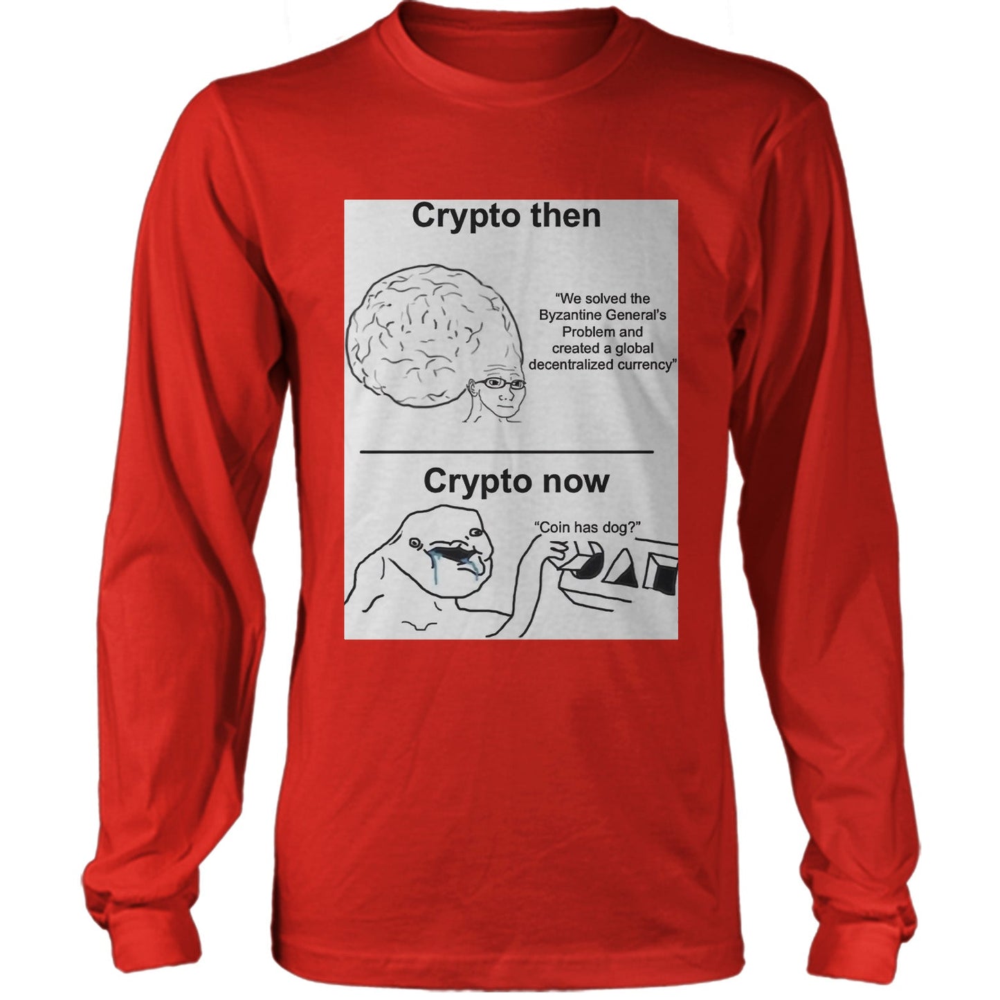 Crypto Then Vs Crypto Now Funny Shirt