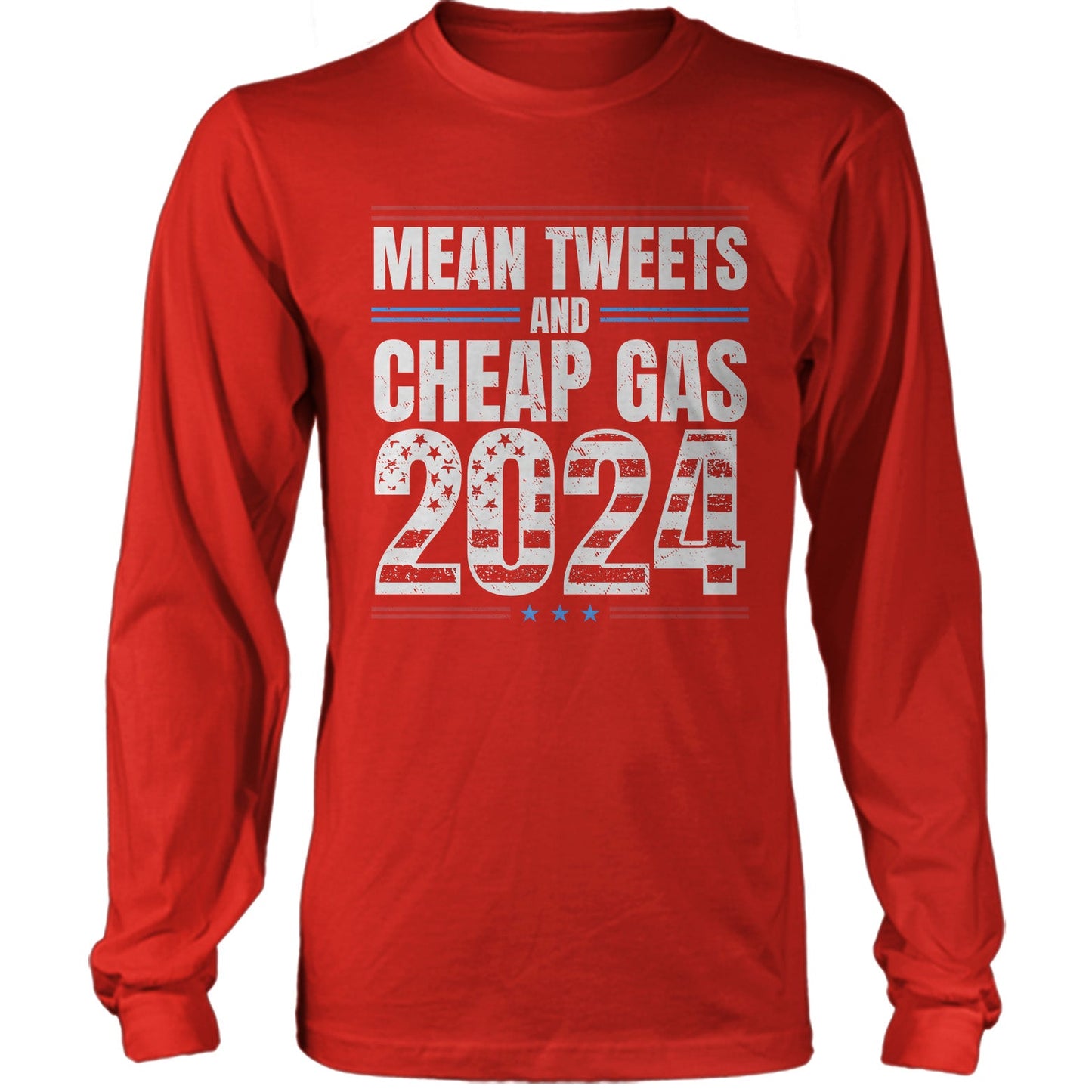 Mean Tweets and Cheap Gas 2024 Funny Election T-shirt for Republicans