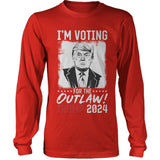 I'm Voting For The Outlaw! US Presidential Election Republican T-shirt