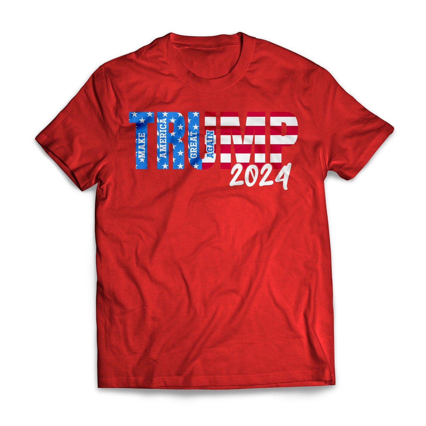 TRUMP Make America Great Again 2024 Flag US Presidential Election T-shirt for Republicans