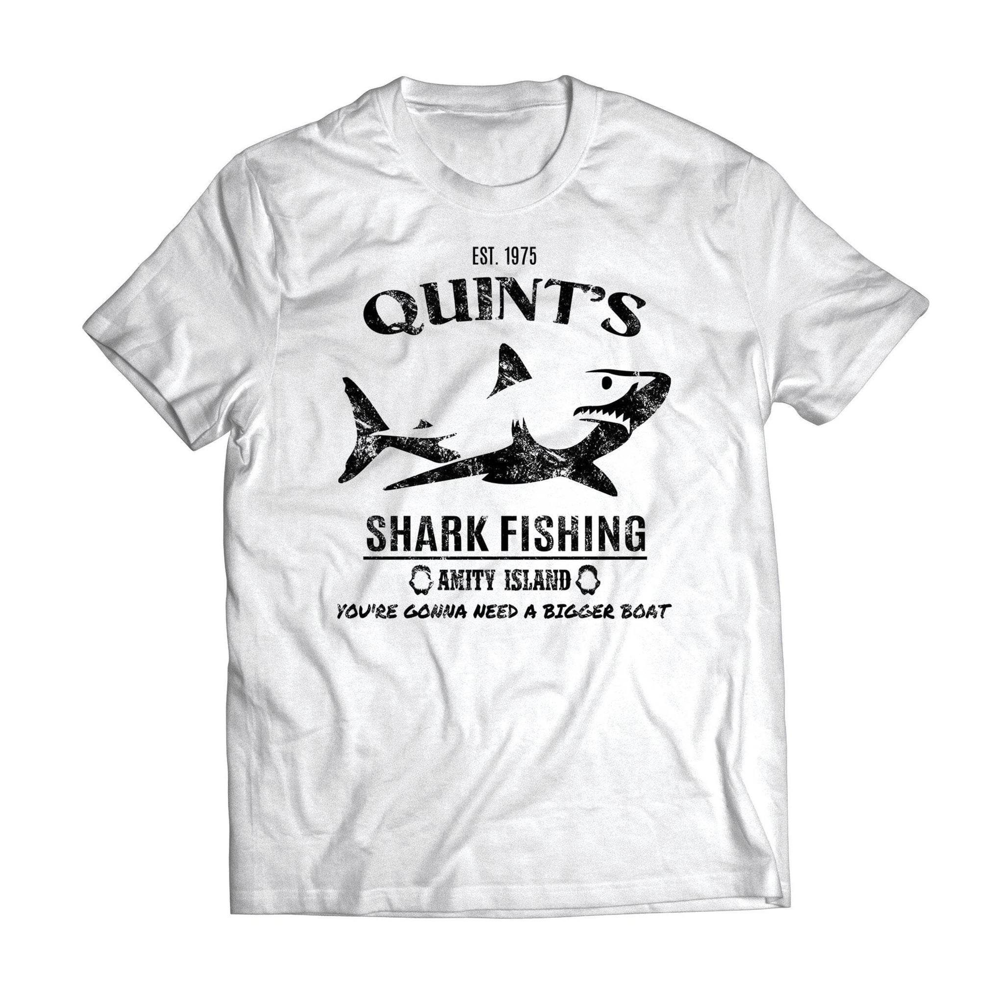 Quint's Shark Fishing Light - Jaws T-Shirt 5X / Short Sleeve Tee / White