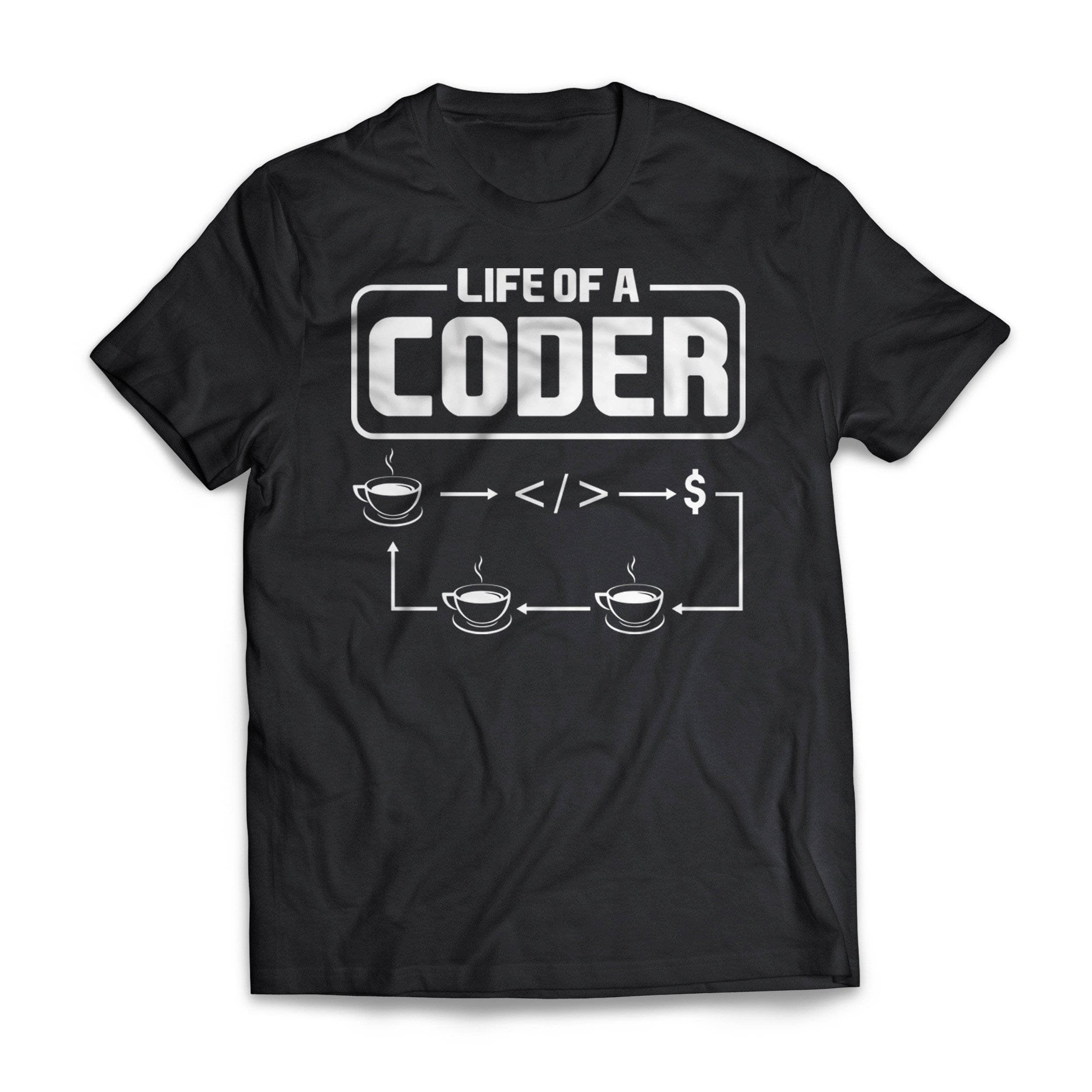 Life Of A Coder - Science T-Shirt – GetShirtz