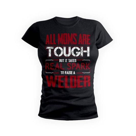 Red Tough Welder Mom