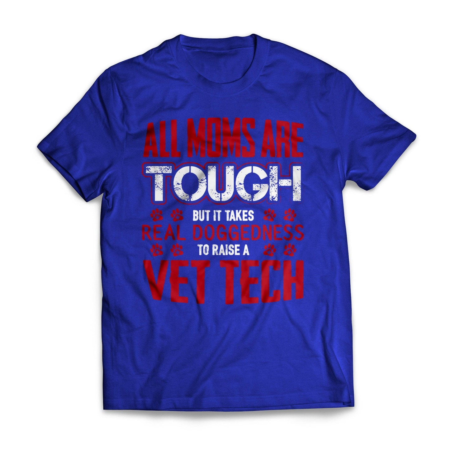 Red Tough Vet Tech Mom