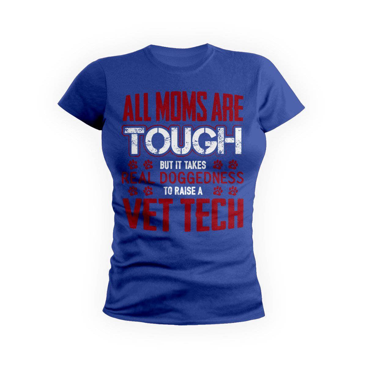 Red Tough Vet Tech Mom