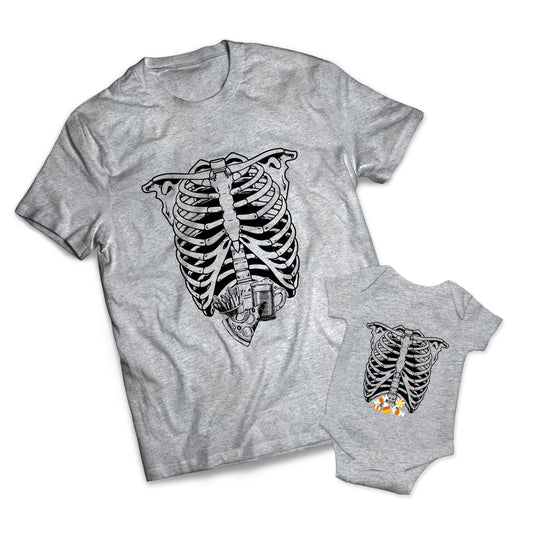 Skeleton Diet Set - Halloween -  Matching Shirts