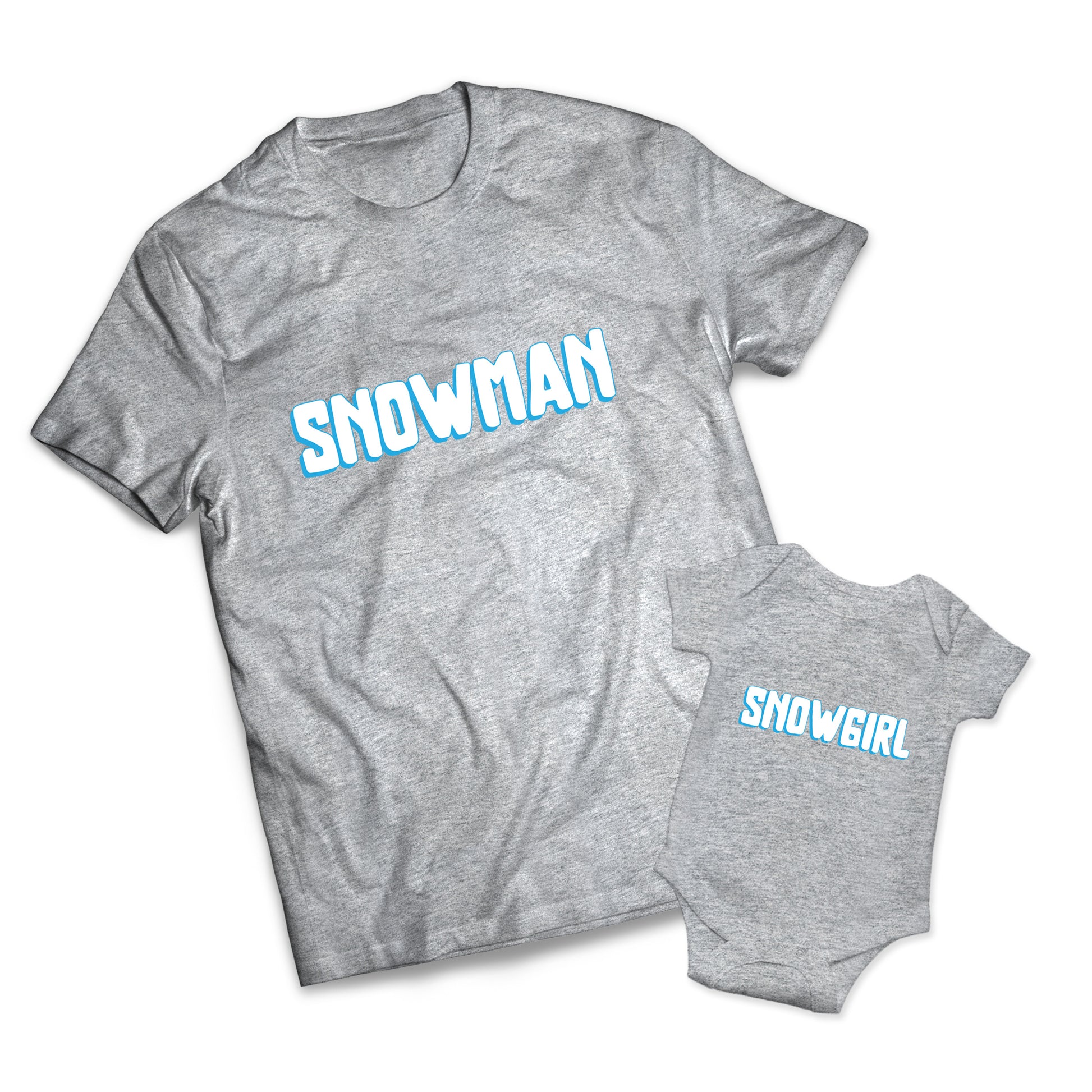 Snowman Snowgirl Set - Christmas -  Matching Shirts