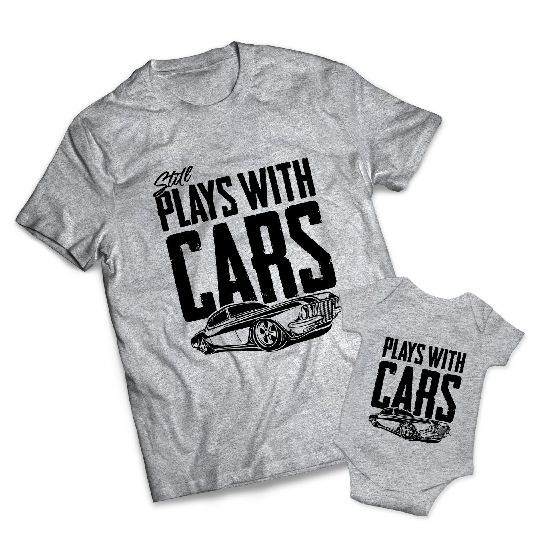 Plays With Cars Set - Dads -  Matching Shirts