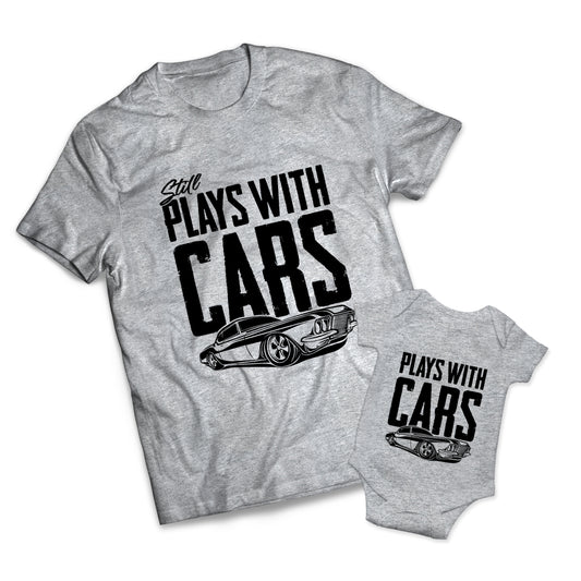 Plays With Cars Set - Dads -  Matching Shirts