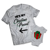 He's My Christmas Present Set - Christmas -  Matching Shirts