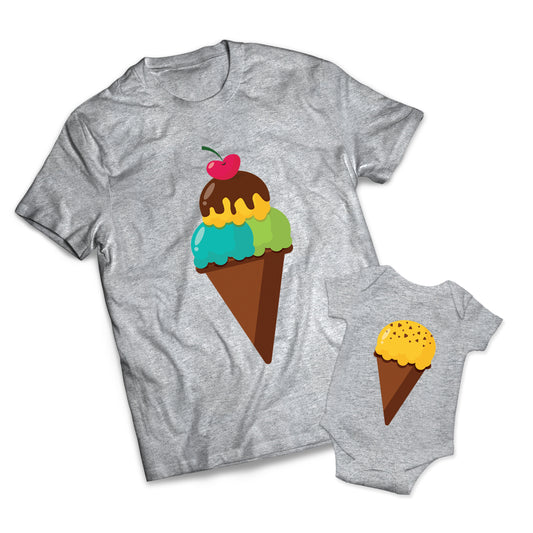 Icecream Cone Set - Dads -  Matching Shirts