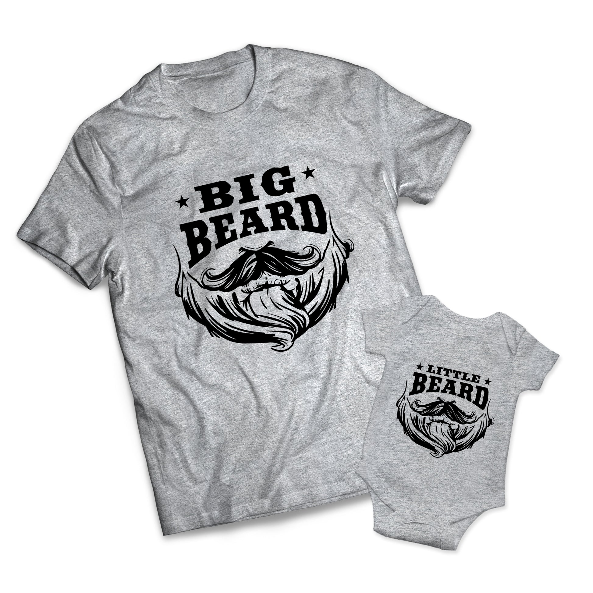 Big Beard Little Beard Set - Dads -  Matching Shirts