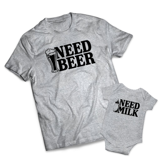 Beer Milk Set - Drinking -  Matching Shirts