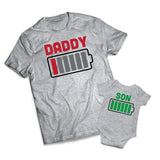 Battery Level Set - Dads - Kids Matching Shirts