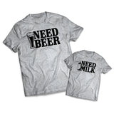Beer Milk Set - Drinking -  Matching Shirts