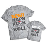 Naps And Rock N Roll Set - Dads -  Matching Shirts