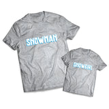 Snowman Snowgirl Set - Christmas -  Matching Shirts
