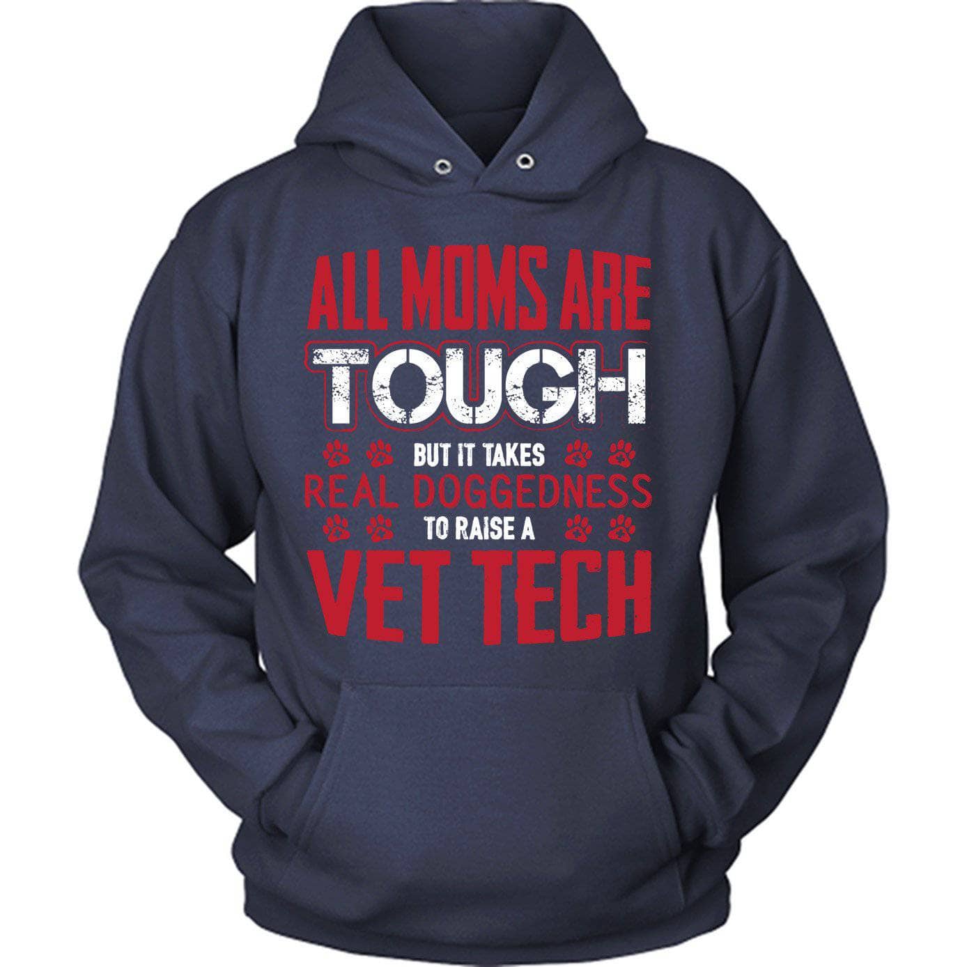 Red Tough Vet Tech Mom